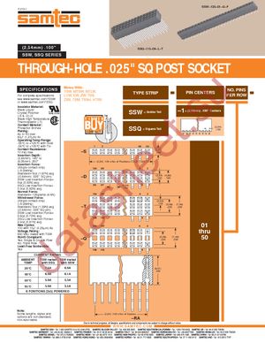 SSW-103-02-G-S-RA datasheet  